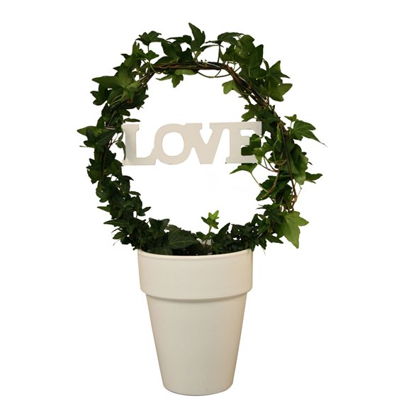 Hedera helix green arc+love in keramiek45 - 49 cm 9 pp 45cm 13cm Q2091